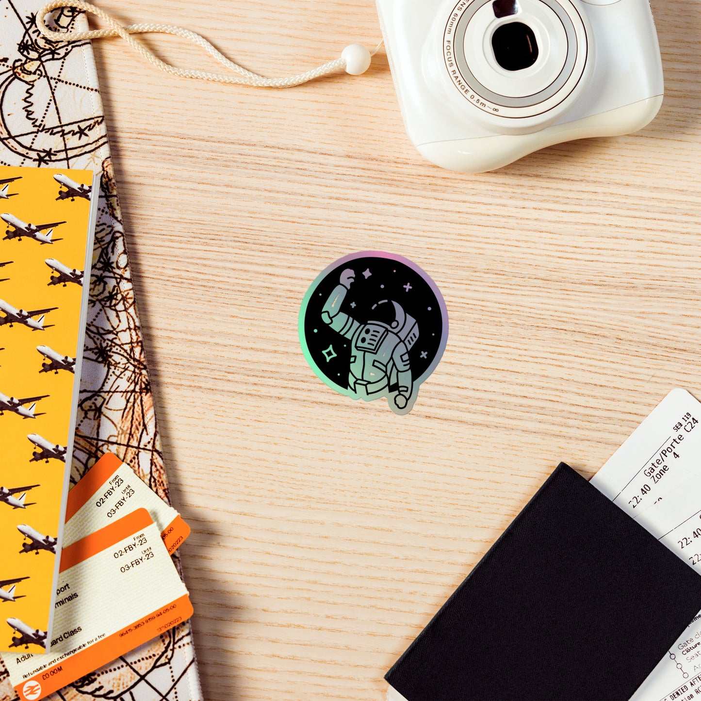 Astronaut Holographic sticker