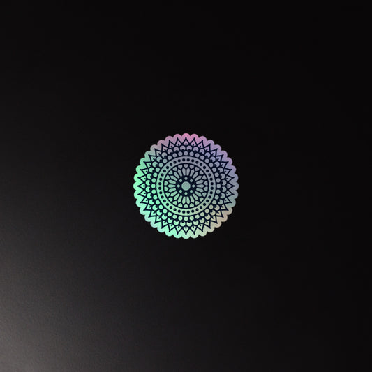 Flower Mandala Holographic Sticker